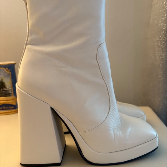 Naked Wolfe White Platform Boots - Picture 1 of 5